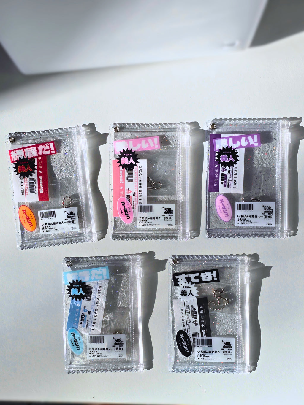 Transparenter Photocard Holder mit Grafik Sticker