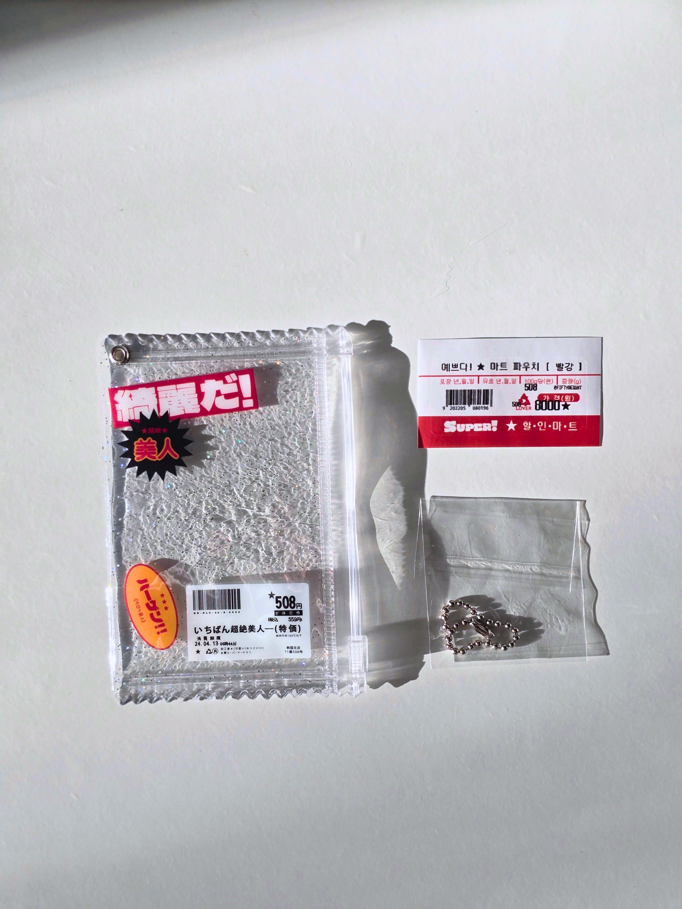 Transparenter Photocard Holder mit Grafik Sticker