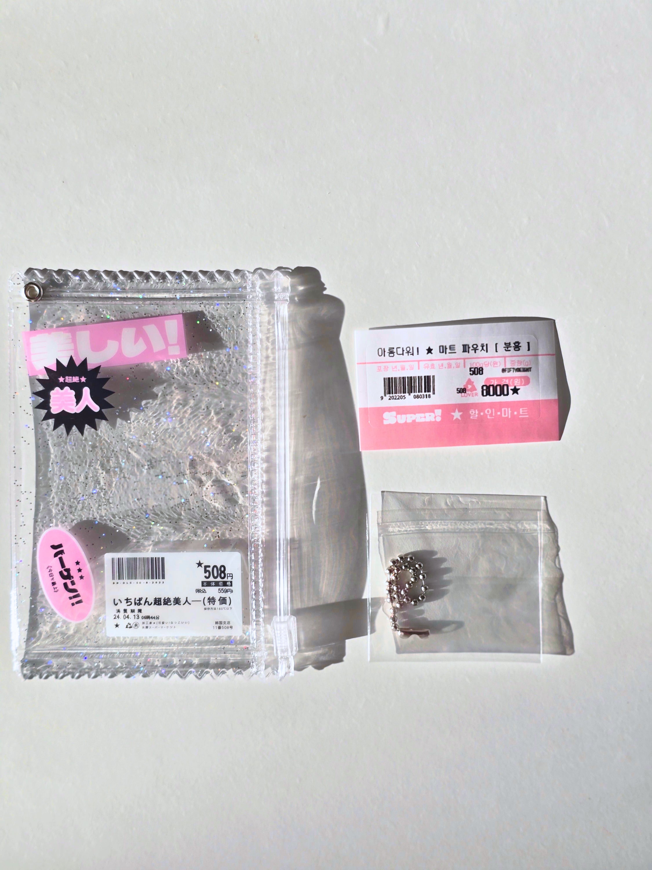 Transparenter Photocard Holder mit Grafik Sticker