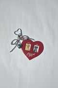 Herz Form 2er Photocard Holder mit Anhnäger Schleife + Herz