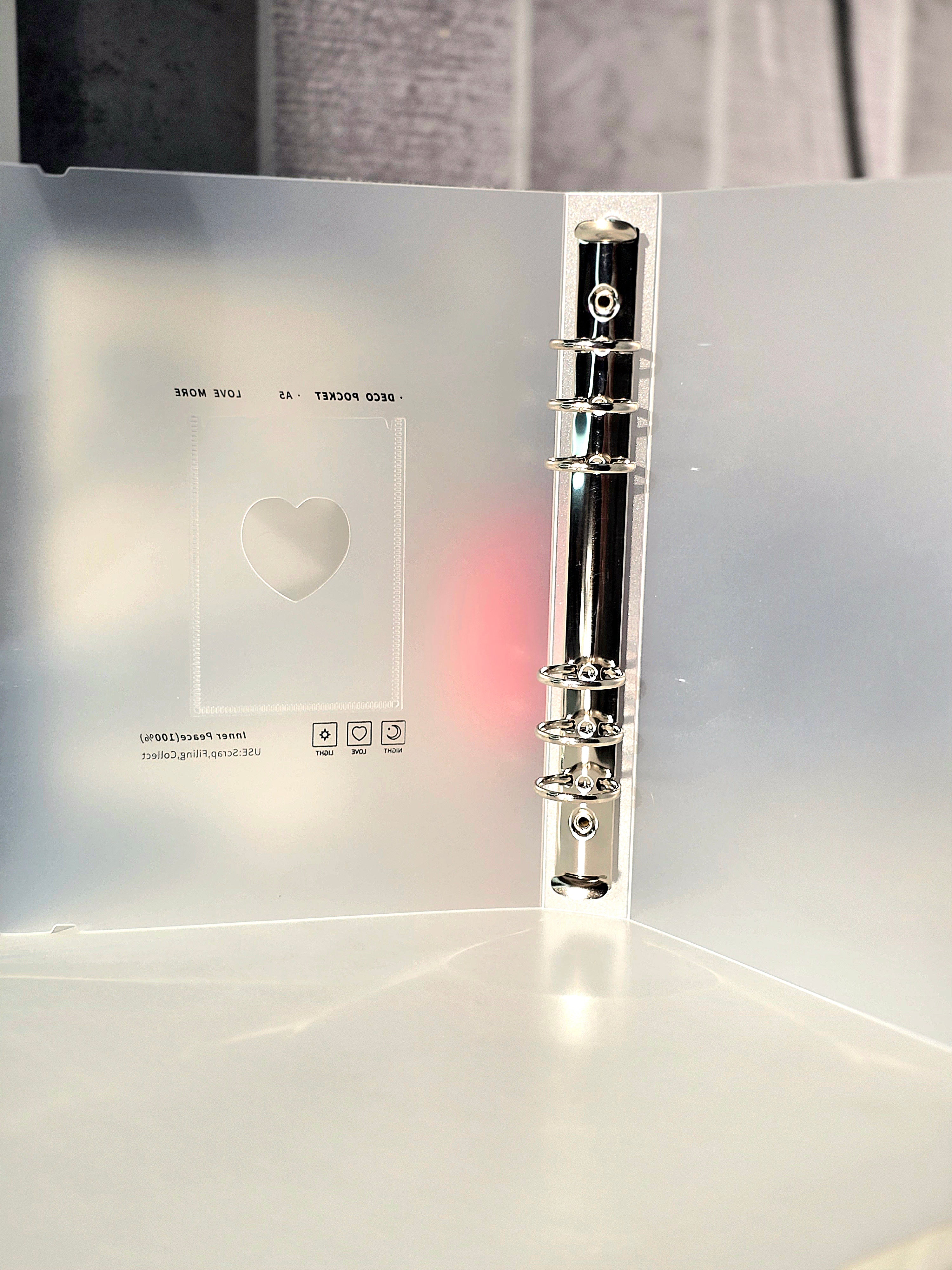 Photocard Binder K-pop mit Herz Muster