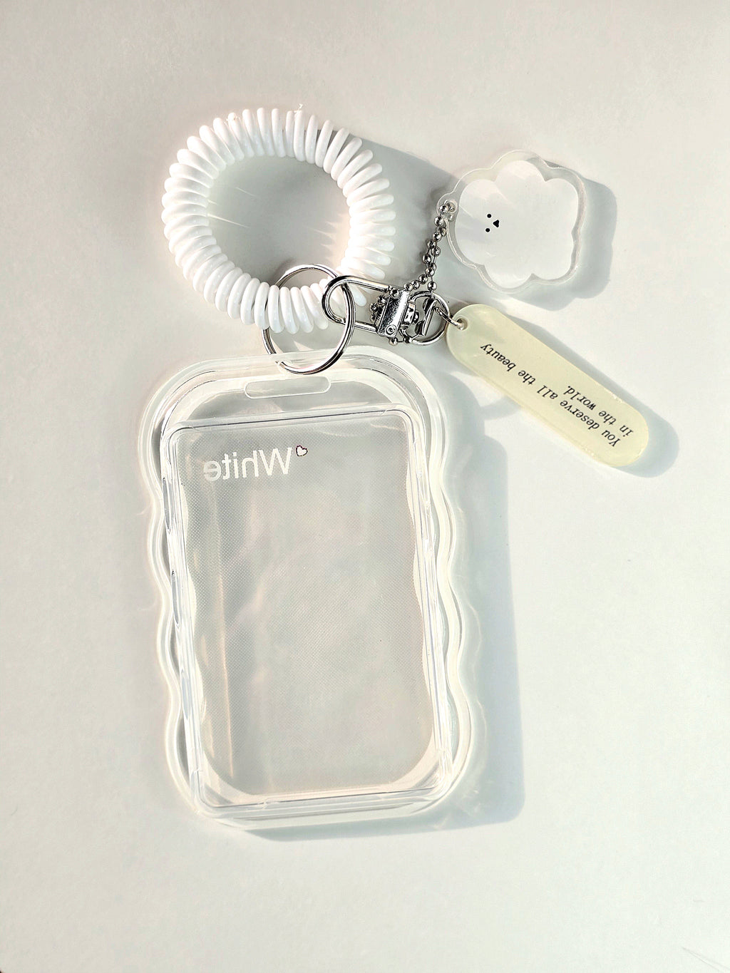Photocard Holder gewelltes Muster mit Anhänger