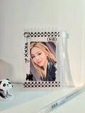 Y2K Hwaiting Photocard Holder transparent mit schwarzer Grafik